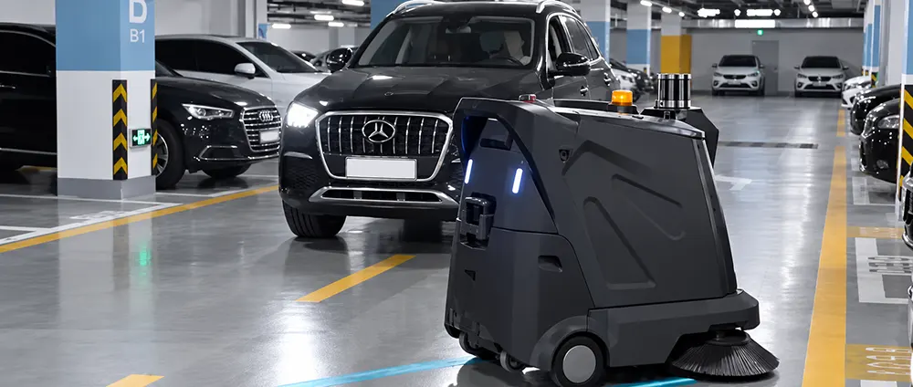 How does a sweeping robot clean large areas - Parking cleaning robots - CenoBots